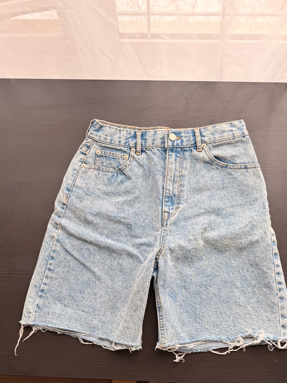Pull&Bear Light Blue Oversized Denim Shorts